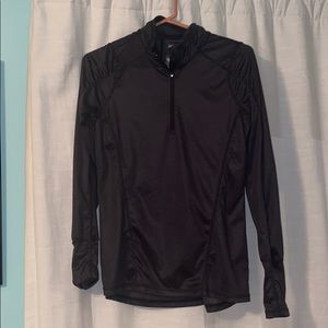 Black striped Long sleeve workout shirt